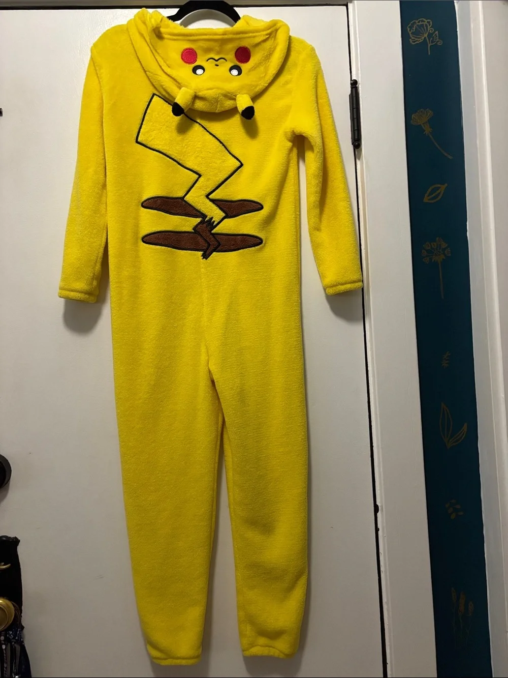 H&M Bright Yellow Hooded One-Piece Bodysuit with Character Face